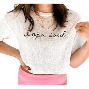 NEW WLM dope soul crop top in white